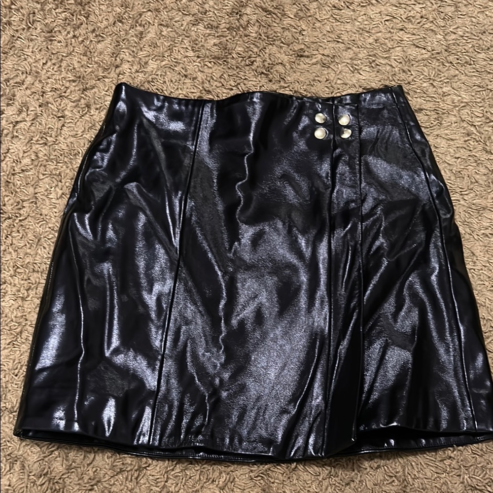 Blank NYC Black A-Line Mini Skirt Night Out